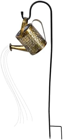 FTVOGUE Solar Watering Can Lights Iron Retro Kettle Shape Lantern with 36 by FTVOGUE