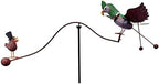 Rustic Metal Kinetic Two Bird Spinning Balancer Garden Stake with Wobbly Head Outdoor Yard Art Patio and Lawn Decoration - Image 4