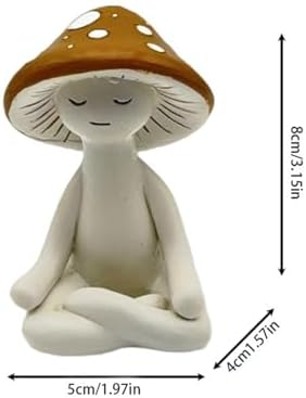Fairys Garden Miniatures Meditations Mushroom Figurine Garden Statue Decors Fairys Gardens Accessory Table Centrepieces Table Centrepieces - Image 7