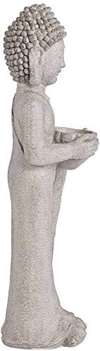 John Timberland Standing Buddha 32" High Gray Indoor-Outdoor Statue - Image 6