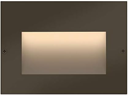 Hinkley Landscape Taper 1563BZ Horizontal 12v Step Light, Low-Voltage Integrated LED, Recessed Mount, Safe for Wet Conditions, Wiring Kit Included, Bronze Finish by Hinkley