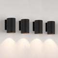 mirrea 7" Modern Outdoor Porch Wall Light, Matte Black, Pack of 4 by mirrea