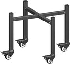 Garbuildman 15-27 Inch Universal Rolling Firepit Stand for Solo Stove Bonfire Ranger Yukon & Other 15-27" Outdoor Fire Pit, Metal Fire Pit Accessory for Outside Patio Camping Fireplace Tools, Black by Garbuildman