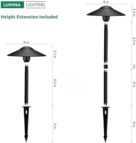 Lumina Lighting® 3W Landscape Lighting 12V Landscape Lights Low Voltage Landscape Path Lights Warm White Waterproof Outdoor Replaceable G4 LED Bulb for Garden Pathway Lawn Yard (Black, 2-Pack) - Image 6