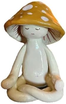 Fairys Garden Miniatures Meditations Mushroom Figurine Garden Statue Decors Fairys Gardens Accessory Table Centrepieces Table Centrepieces - Image 3
