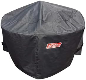 Surround Shelter Small | Protective Cover for Fire Pit Surround Table, Weather-Resistant, Solution Dyed Acrylic/PVC Backing/Aluminum Support Stays, Dims (DiaxH): 42.5 x 20.8 in, Black - Image 2