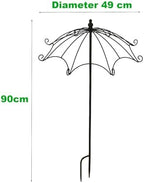 Vintage Garden Trellis, Umbrella Shape, Antique Craftsmanship, Heavy Duty Rustproof Iron Plant Trellis For Potted Plant Support Metal Climbing Rose Trellis Vine Vegetable Cucumber ( Color : Antique Wh - Image 2