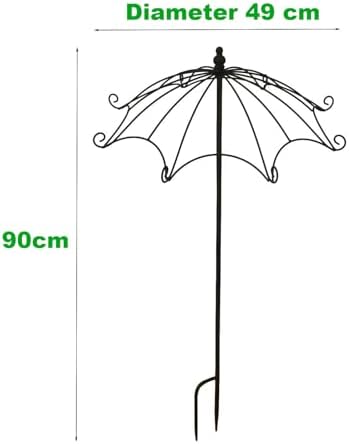 Vintage Garden Trellis, Umbrella Shape, Antique Craftsmanship, Heavy Duty Rustproof Iron Plant Trellis For Potted Plant Support Metal Climbing Rose Trellis Vine Vegetable Cucumber ( Color : Antique Wh - Image 2