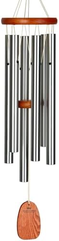 Woodstock Wind Chimes Original Amazing Grace Chime, Memorial Chimes for Outside, Outdoor Decor for Patio, Porch, Garden, Sympathy Chime, Silver, 24" by WoodstockChimes