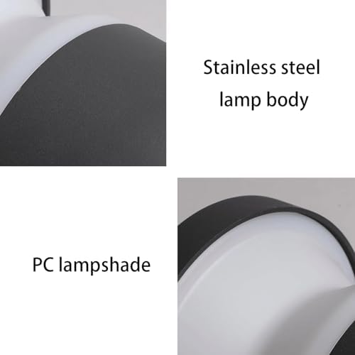 Outdoor Bollard Light, LED Exterior Garden Lighting Fixture, IP54 Stainless Steel Body, PC Light Cover, Modern Outdoor Lighting for Yard Park Courtyard Pathway Patio Entrance Area - Image 4