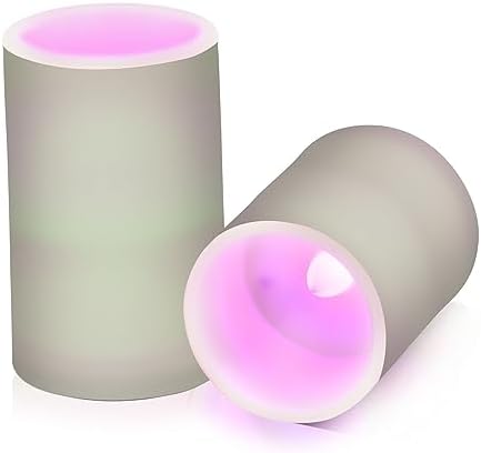 YETTASBIN Sage Green Color Flameless Candles with Remote Control and Timer, Adjustable Brightness Long Lasting Battery Operated LED Pillar Candles for Indoor Outdoor Party Holiday Home Decor, 2 Pack - Image 2
