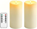 10" x 5" Large Outdoor Candles with Timer Waterproof Flickering Candles by CYVONUS