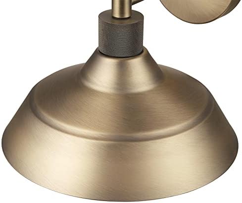 Globe Electric 44841 Sutton Outdoor Wall Sconce, Matte Brass Light Fixture, Front Porch Light or Outdoor Barn Light, Exterior Light Fixture, Textured Socket Detail, Modern Farmhouse Porch Lights, 9'' - Image 5