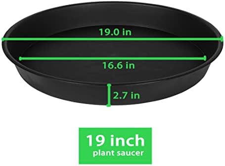 2 Pack of Bird Bath Bowl 18 19 inch, 2.7" Depth, 20 21 22 23 24 25 26 inch Heavy Duty BirdBath Bowls only, Plastic Round Large Plant Saucer Dish for Garden (19", Black) - Image 3