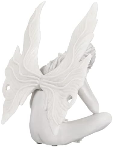 Design Toscano Gazing Secret Garden Fairy Woman Statue Figurine, 7 inches wide, 10 inches tall, Cast Stone Resin, Antique Stone Finish - Image 7