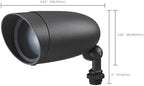 Nuvo Lighting 62/1203 LED Landscape Flood Fixture, Dark Gray, 9W, 120V, 3000 Kelvin Temp, 900 Lumens Output, 50000 Average Rated Hours, Circular LED Module Bulb, Rugged Construction 6.25 in - Image 4