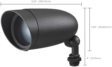 Nuvo Lighting 62/1203 LED Landscape Flood Fixture, Dark Gray, 9W, 120V, 3000 Kelvin Temp, 900 Lumens Output, 50000 Average Rated Hours, Circular LED Module Bulb, Rugged Construction 6.25 in - Image 4