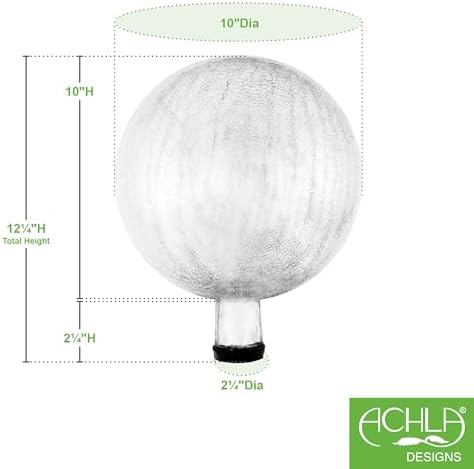 Achla Designs 10" Gazing Globe, Silver - Image 2