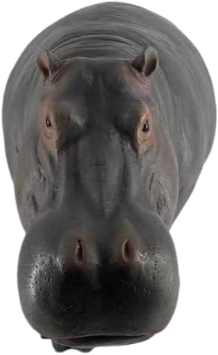 12.6'' Weather Resistant Hippopotamus Garden Statue, Realistic Resin Hippo Wildlife Sculpture, Outdoor Decor for Lawn, Yard, Patio & Pond Landscaping - Image 6
