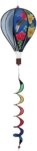 Hot Air Balloon Hanging Garden Spinner 16" - Vibrant Hummingbird Design, Weather-Resistant Outdoor Decor, Durable & Lightweight for Patios, Yards, and Gardens - Eye-Catching Wind Spinner by PREMIERKITES