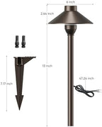 PARTPHONER Low Voltage Landscape Lighting 6-Pack, Aluminum 12V Pathway Lights with G4 Bulbs, Waterproof Oil Rubbed Bronze Color Wired Path Lights with Connectors for Walkway Yard Garden - Image 7