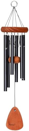 Festival 18-inch Redwood Wind Chime in Black by Wind River for Patio, Backyard, Garden, and Outdoor décor. Made in the USA by FestivalWindchimes