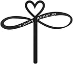 in Loving Memories Metal Garden Stake Decorative, Heart Design with Script Silhouette Statues for Yard Art, Outside, Patio, Outdoor Decor, Garden Decorations, Lawn Ornaments - 18" Black - Image 2