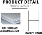 Yard Sign with H-Frame Stakes United Not Divided UV and Weather Resistant Corrugated Plastic Sign 2-Sided Print for Patio Garden Outdoor Indoor Decor 18"X12" - Image 3