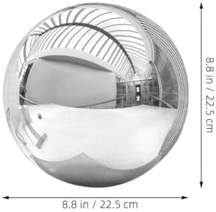 Stainless Steel Gazing Globe 225mm Mirror Polished Reflective Outdoor Decor - Image 2