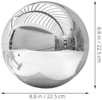 Stainless Steel Gazing Globe 225mm Mirror Polished Reflective Outdoor Decor - Image 2