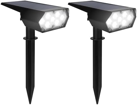 TECHKO Outdoor Solar Spotlight w/Wall-Mount & Ground-Stake (2-Pack) by TheTechkoGroupPoolSolar