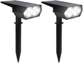 TECHKO Outdoor Solar Spotlight w/Wall-Mount & Ground-Stake (2-Pack) by TheTechkoGroupPoolSolar