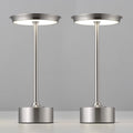 PUSU Rechargeable Table Lamps Set of 2, Nickel Cordless Portable Desk Lamp by PUSU