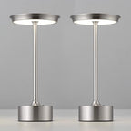 PUSU Rechargeable Table Lamps Set of 2, Nickel Cordless Portable Desk Lamp by PUSU