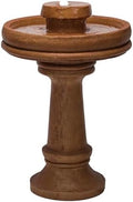 Alpine Corporation TZL202 Outdoor Floor Vintage Pedestal Water Fountain with Bird Bath and LED Lights, 29", Brown by Unknown