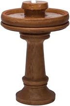 Alpine Corporation TZL202 Outdoor Floor Vintage Pedestal Water Fountain with Bird Bath and LED Lights, 29", Brown by Unknown