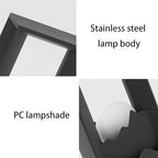 Outdoor Bollard Light, Stainless Steel Body, PC Light Panel, Exterior Pathway Lighting, Modern Landscape Post Lamp, Yard Garden Walkway Patio Driveway Lawn Courtyard Area - Image 4