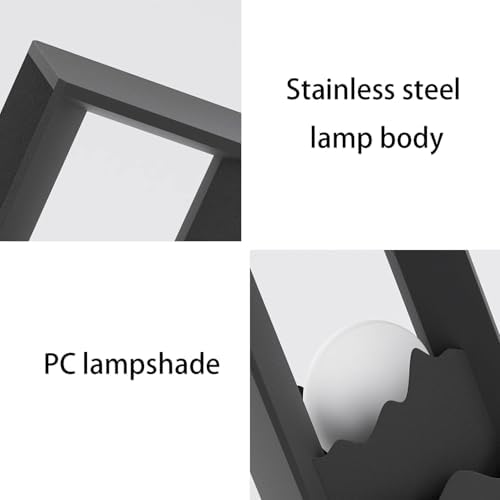 Outdoor Bollard Light, Stainless Steel Body, PC Light Panel, Exterior Pathway Lighting, Modern Landscape Post Lamp, Yard Garden Walkway Patio Driveway Lawn Courtyard Area - Image 4