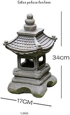 13.4 Inch Small Pagoda Garden Light Solar Light, Japanese Outdoor Pagoda Statue Zen Art Oriental Lawn Sculpture - Image 3