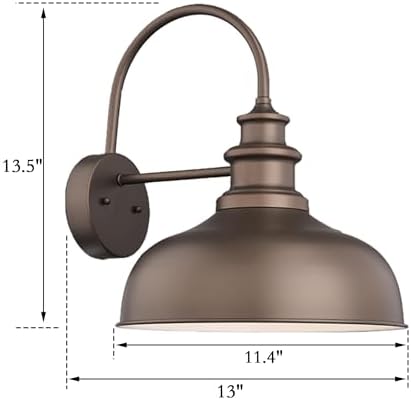 Bestshared Farmhouse Outdoor Barn Light, E26 Socket Outdoor Wall Lights, Weather Resistant Industrial Exterior Lighting Fixture, Vintage Outdoor Lightings for Porch,Patio,Garage(2pack) - Image 3
