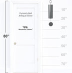 Woodstock Chimes Dynasty Wind Bell 27" Antique Silver Wind Chime for Outside, Garden Patio Decor, Deep Tone Bell Sound of the Harbor, Outdoor Metal Decor DBAS - Image 5