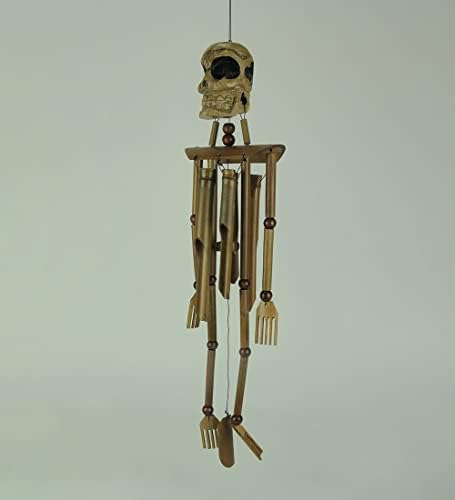 Bamboo Wood Skeleton Windchime - Image 2