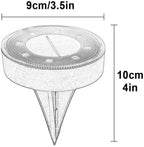 12 Solar Ground Lights Outdoor, IP68 Waterproof Garden Upgrade Outdoor Light LED Landscape Lighting Solar Disc Lights for Patio Pathway Yard, Paths, Decks, Lawns, Driveway, Walkway(White) - Image 2
