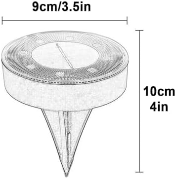 12 Solar Ground Lights Outdoor, IP68 Waterproof Garden Upgrade Outdoor Light LED Landscape Lighting Solar Disc Lights for Patio Pathway Yard, Paths, Decks, Lawns, Driveway, Walkway(White) - Image 2