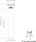 Commercial LED Bollard Light 42in,120-277V Outdoor Pathway Lighting, 3CCT Selectable 3000K/4000K/5000K, 24W/15W/12W Power Adjustable,IP65 Waterproof Aluminum Landscape Garden Walkway Plaza Lights - Image 2