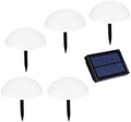 Solar Powered Hemisphere Lawn Lamp with 5-Head Ground Inserted Lights White LED Garden Landscape Lighting for Yard Pathway Outdoor Decor by Unknown