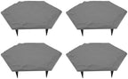 4Pcs Large Stepping Stones,Outdoor Stepping Stones with 24pcs Ground Stakes,Outside Flooring Pavers Decorative for Garden Yard Lawn Pathway Walk Way (Grey) by Buachois
