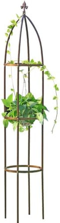100% Metal Garden Obelisk Trellis Heavy Duty 6.3 ft Tall for Climbing Vines by LeJoy+Garden