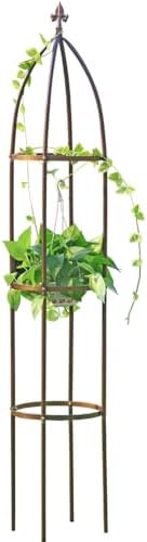 100% Metal Garden Obelisk Trellis Heavy Duty 6.3 ft Tall for Climbing Vines by LeJoy+Garden