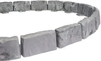 EasyFlex No-Dig Landscape Edging with Anchoring Spikes, 2.7 in Tall Decorative Stone-Look Garden Border, Foot Kit, Slate Gray, 15 Foot (Pack of 6) - Image 4